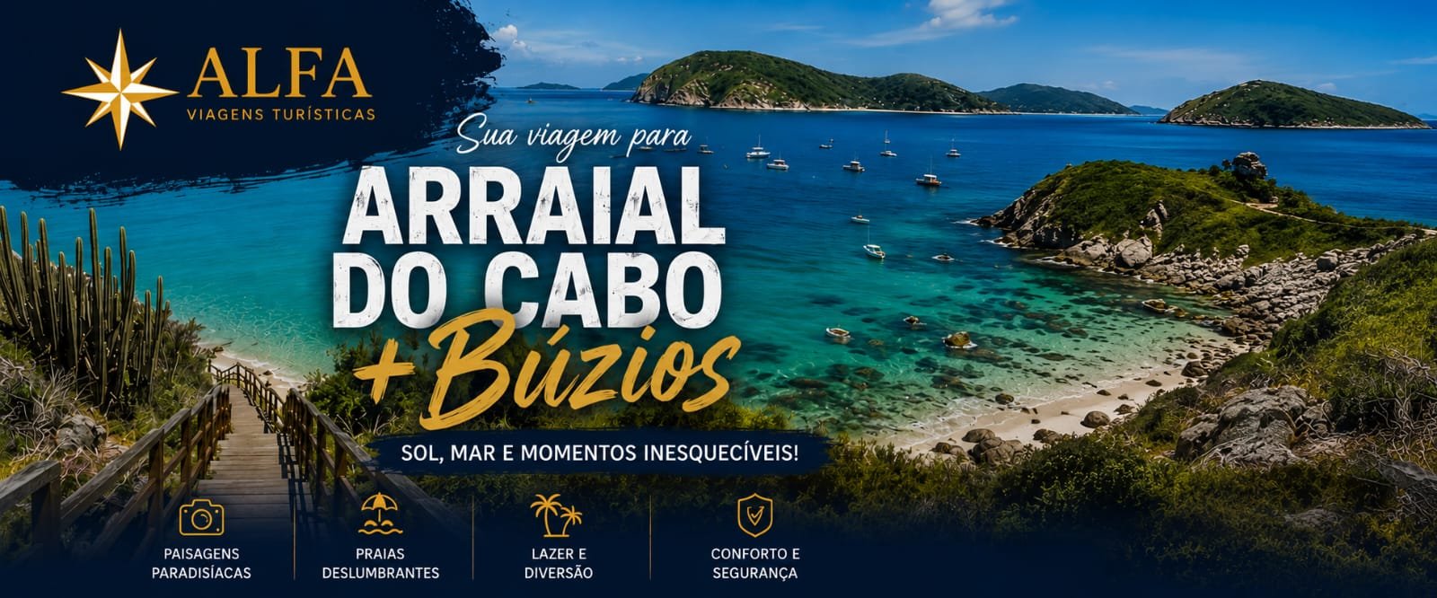 ARRAIAL DO CABO E BÚZIOS 09 À 12 DE ABRIL